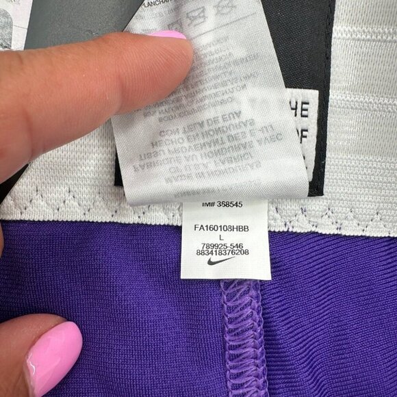 Nike Football Pants Mens Large Purple White Belted Knee Pads Practice 789925-546 - Picture 3 of 13